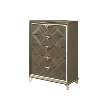 Skylar Dark Champagne Finish Chest - 1st Choice Furniture Direct