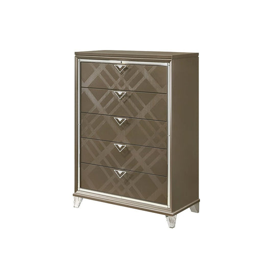 Skylar Dark Champagne Finish Chest - 1st Choice Furniture Direct