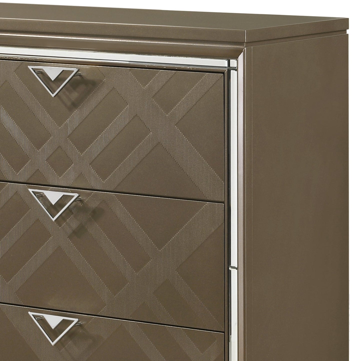 Skylar Dark Champagne Finish Dresser - 1st Choice Furniture Direct