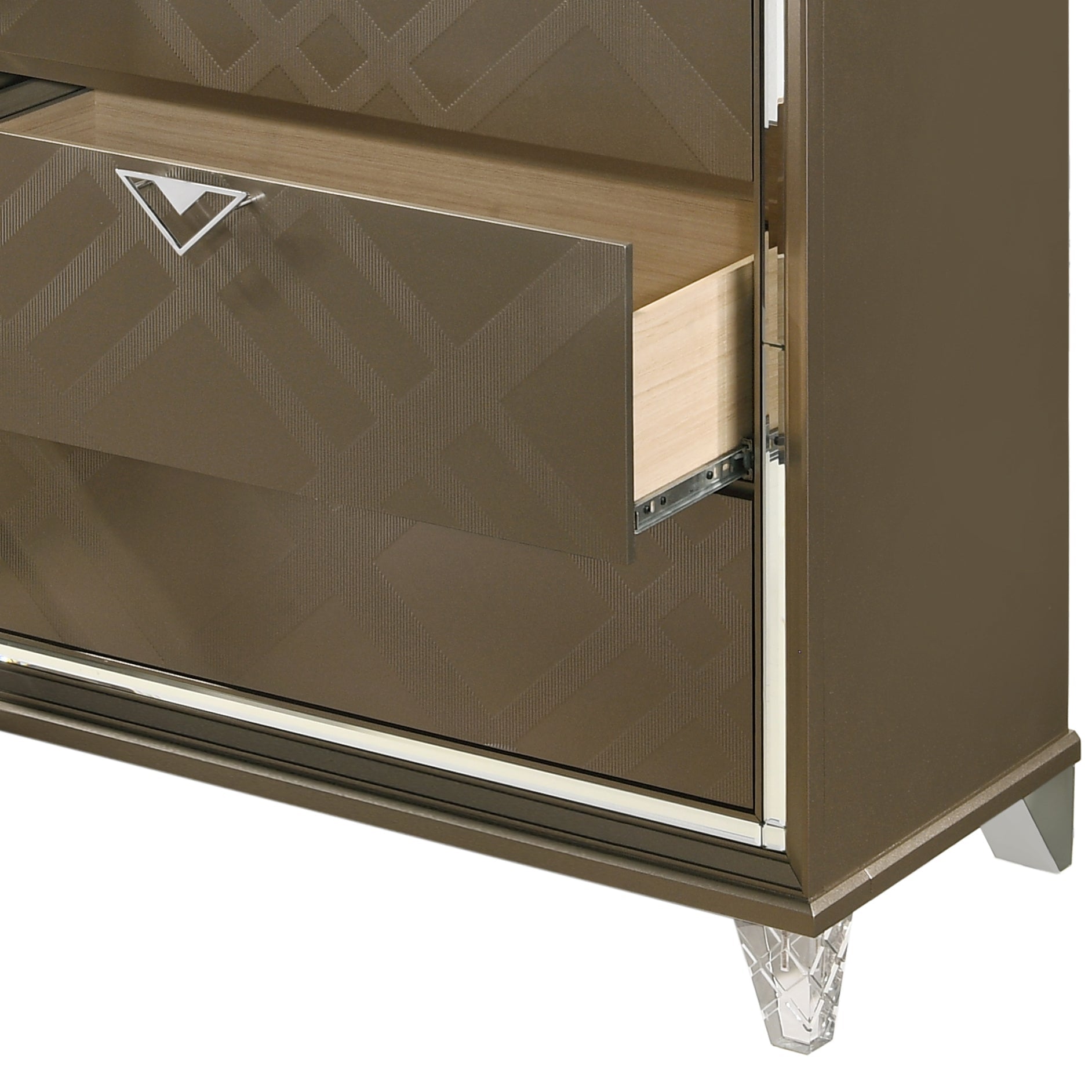 Skylar Dark Champagne Finish Dresser - 1st Choice Furniture Direct