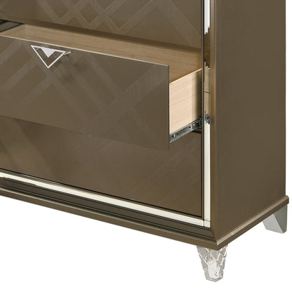 Skylar Dark Champagne Finish Dresser - 1st Choice Furniture Direct