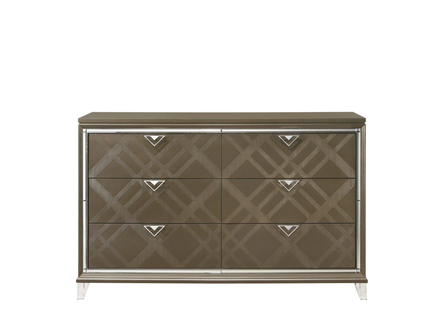 Skylar Dark Champagne Finish Dresser - 1st Choice Furniture Direct