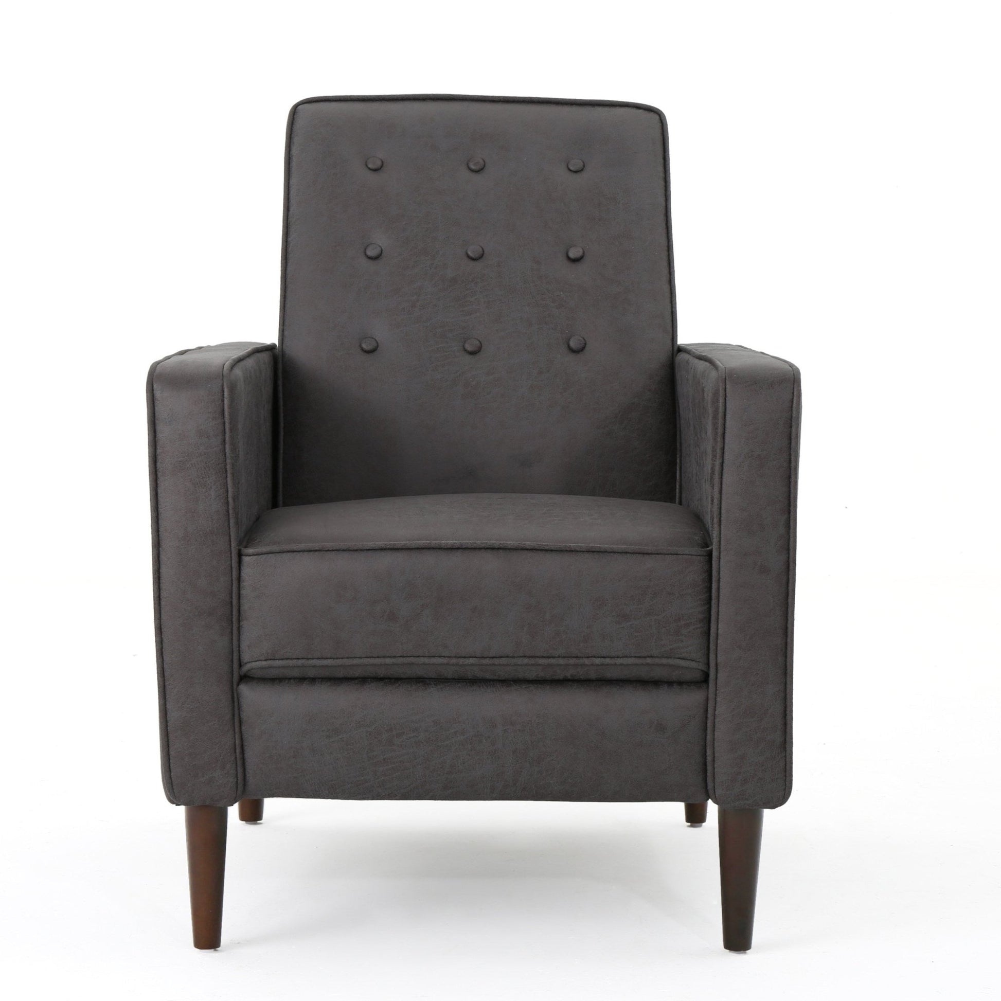 Slate Microfiber Recliner Chair with Birch Wood Legs - 1st Choice Furniture Direct