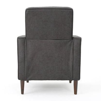 Slate Microfiber Recliner Chair with Birch Wood Legs - 1st Choice Furniture Direct
