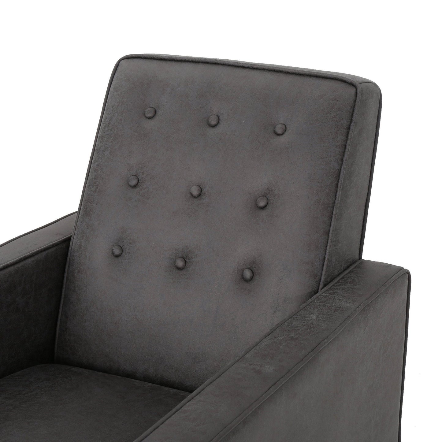 Slate Microfiber Recliner Chair with Birch Wood Legs - 1st Choice Furniture Direct