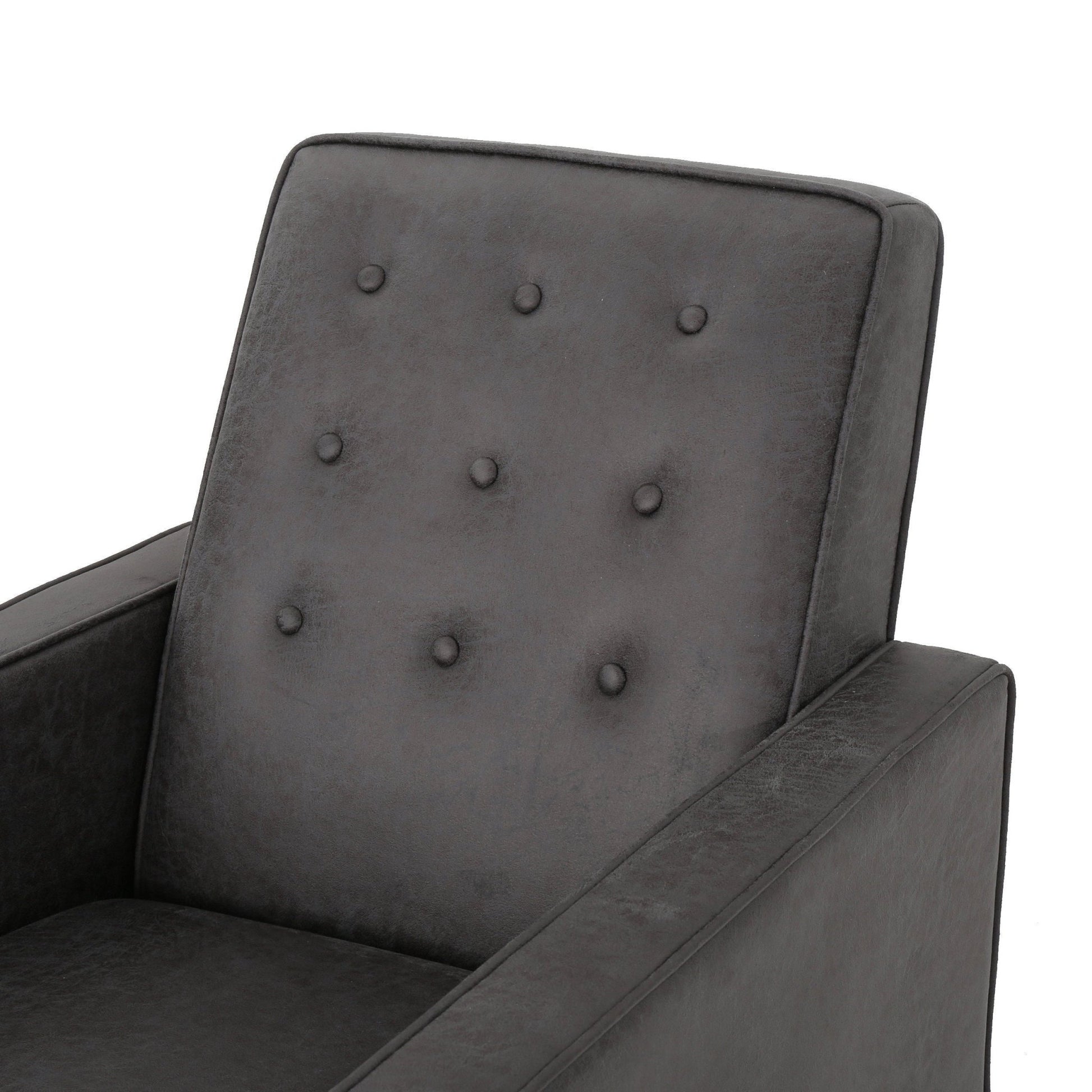 Slate Microfiber Recliner Chair with Birch Wood Legs - 1st Choice Furniture Direct