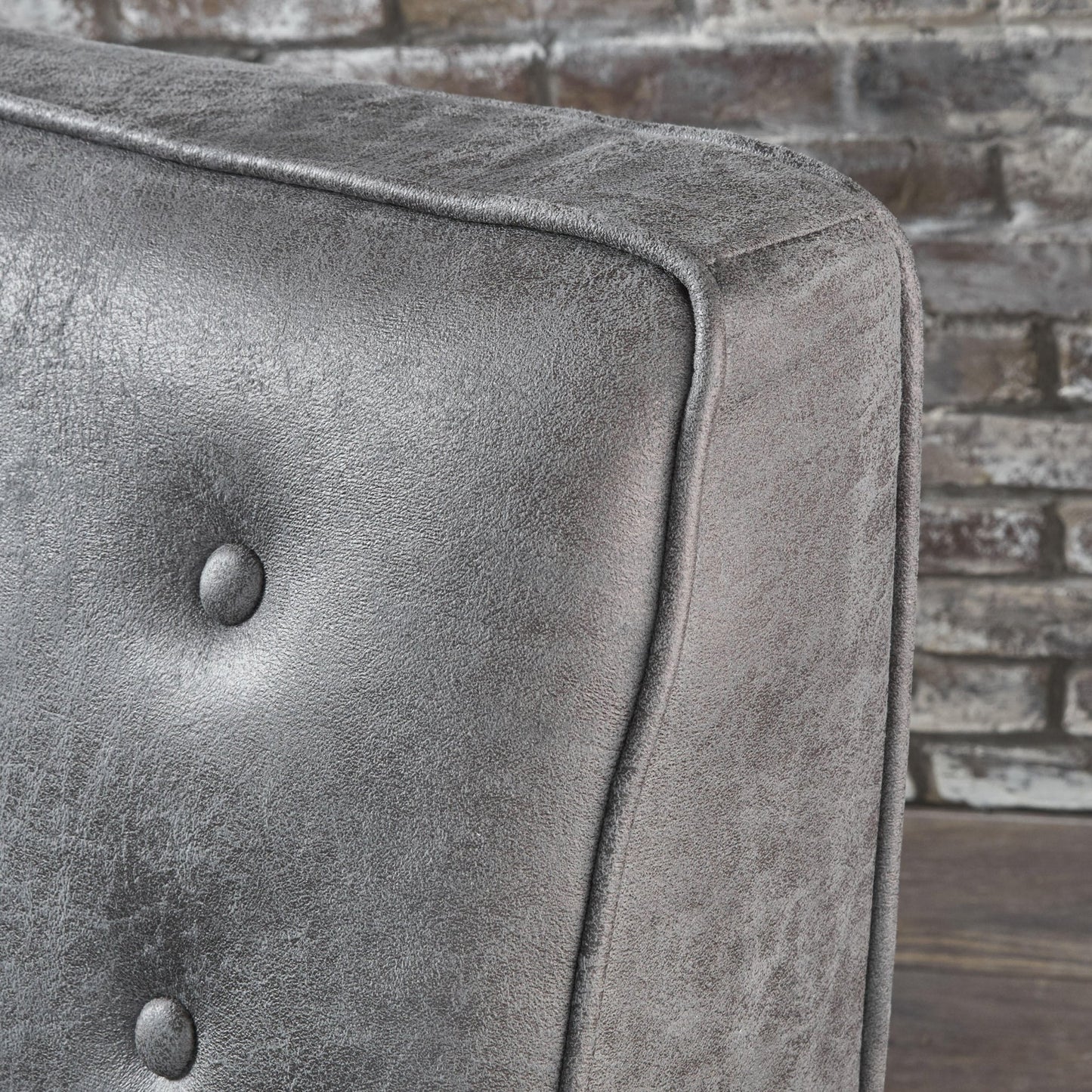 Slate Microfiber Recliner Chair with Birch Wood Legs - 1st Choice Furniture Direct