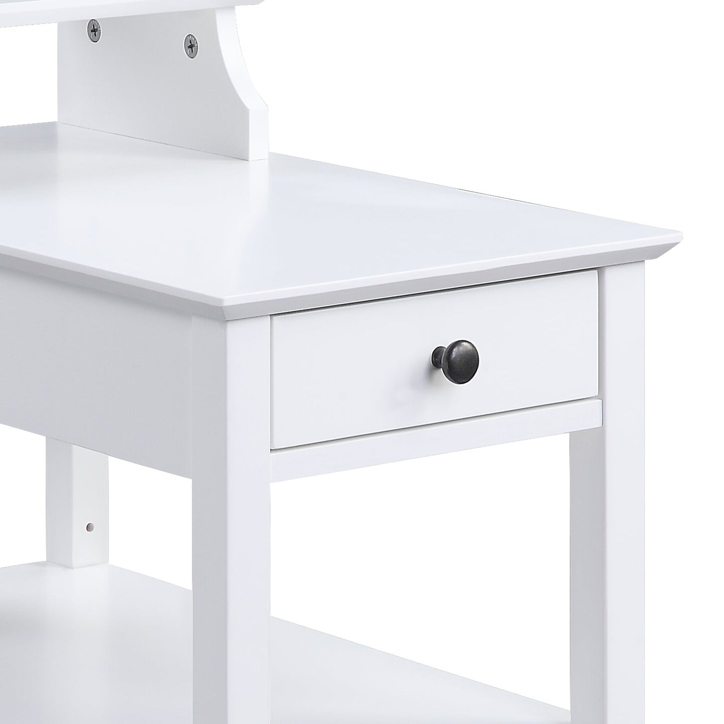 Slayer White Finish Accent Table W/USB - 1st Choice Furniture Direct
