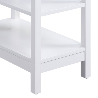 Slayer White Finish Accent Table W/USB - 1st Choice Furniture Direct