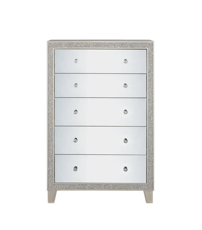 Sliverfluff Mirrored & Champagne Finish Chest - 1st Choice Furniture Direct