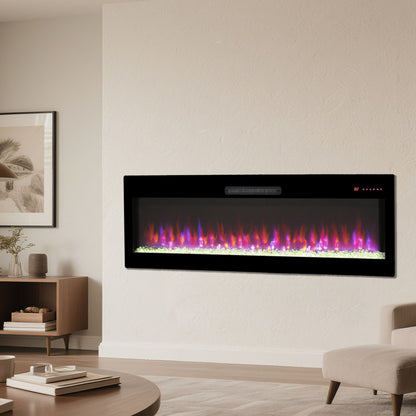 Smart 50' WiFi - Enabled Electric Fireplace Heater, Recessed in - Wall and Wall - Mounted - 1st Choice Furniture Direct
