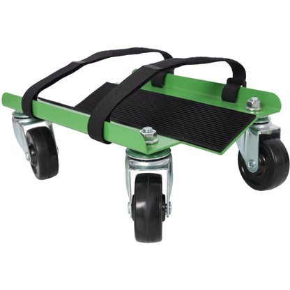 Snowmobile Dolly Heavy Duty Carries up to 1500lbs V - Slide with 2.5' Swivel Casters Rubber Pad Protecting Skis and 2 Pairs of Heavy Duty Straps Firmly Attaching on Skis, GREEN COLOR - 1st Choice Furniture Direct
