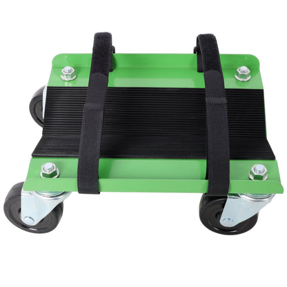 Snowmobile Dolly Heavy Duty Carries up to 1500lbs V - Slide with 2.5' Swivel Casters Rubber Pad Protecting Skis and 2 Pairs of Heavy Duty Straps Firmly Attaching on Skis, GREEN COLOR - 1st Choice Furniture Direct