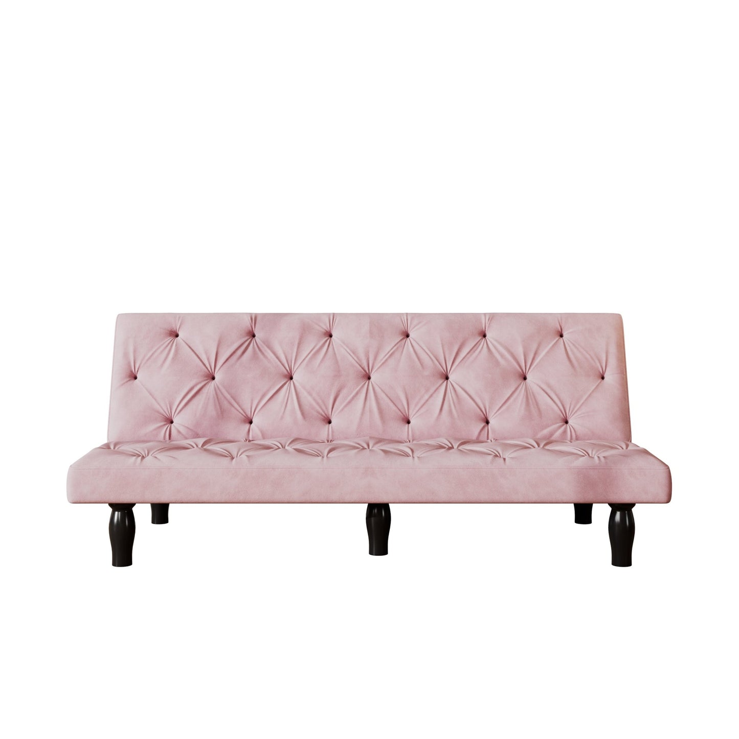 Sofa to Sofa Bed Transformation: 66' Pink Velvet Sofa Bed, Ideal for Family Living Rooms, Apartments & Bedrooms - 1st Choice Furniture Direct