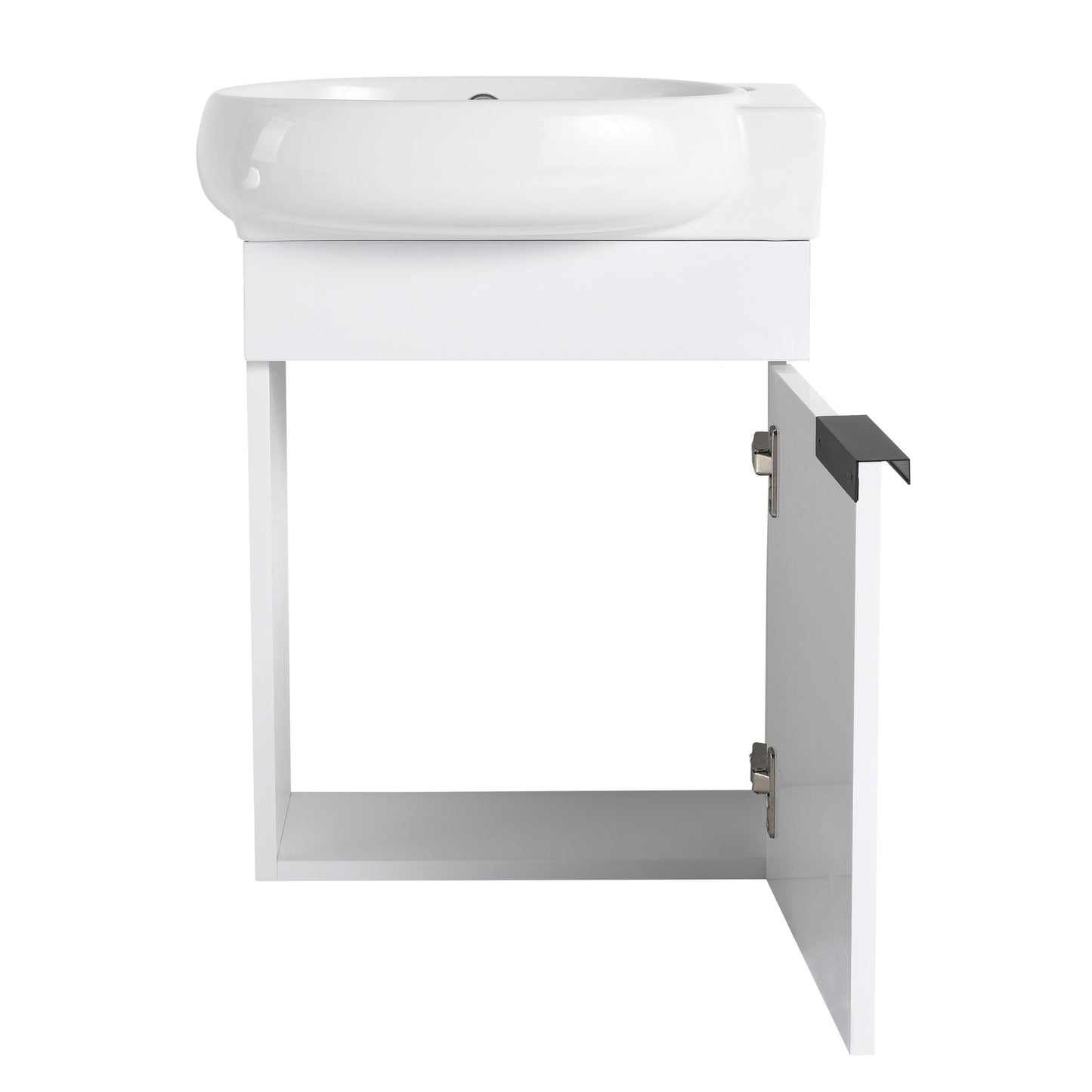 Soft Close Doors Bathroom Vanity With Sink and Storage Rack,16 Inch For Small Bathroom - 1st Choice Furniture Direct