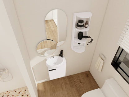 Soft Close Doors Bathroom Vanity With Sink and Storage Rack,16 Inch For Small Bathroom - 1st Choice Furniture Direct