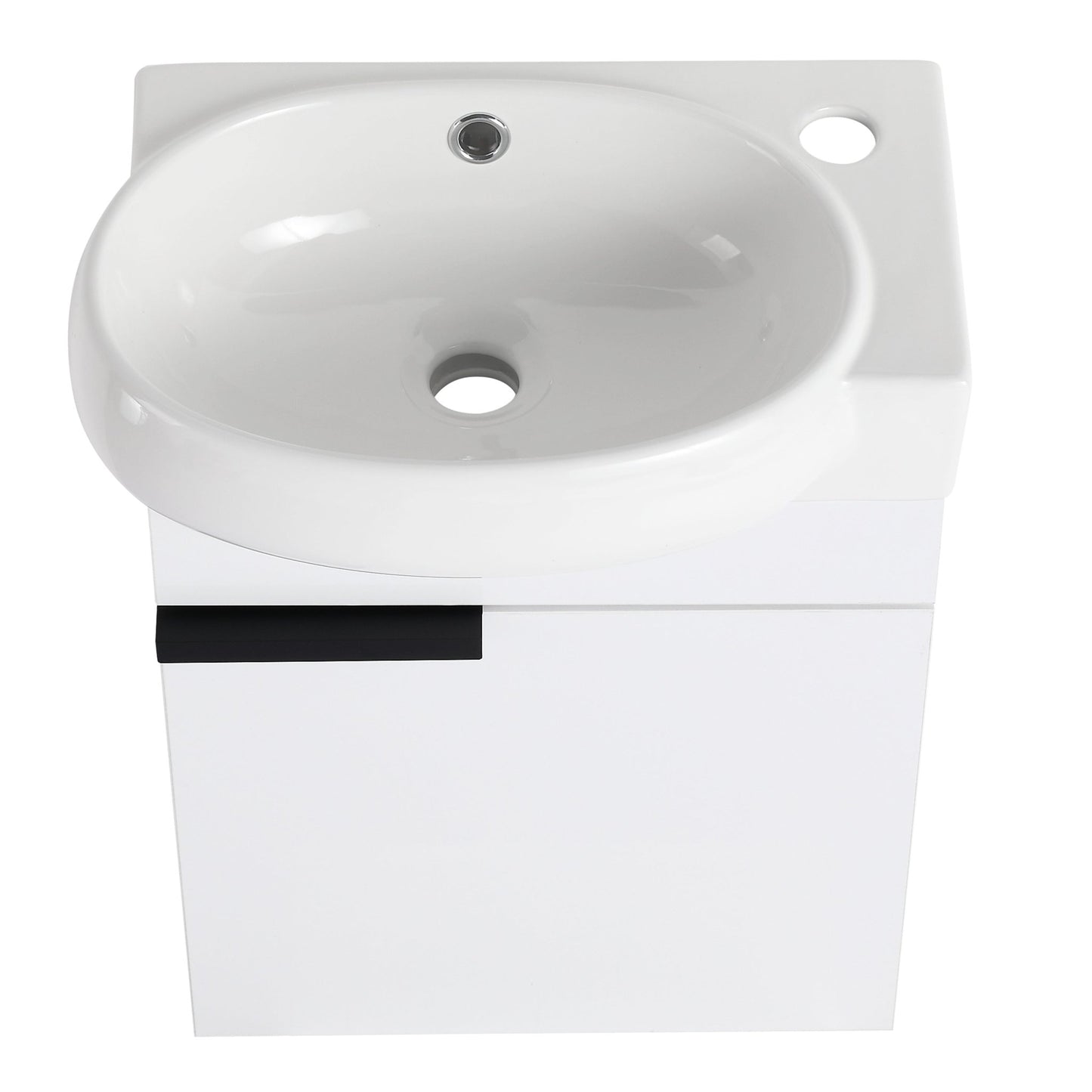 Soft Close Doors Bathroom Vanity With Sink and Storage Rack,16 Inch For Small Bathroom - 1st Choice Furniture Direct