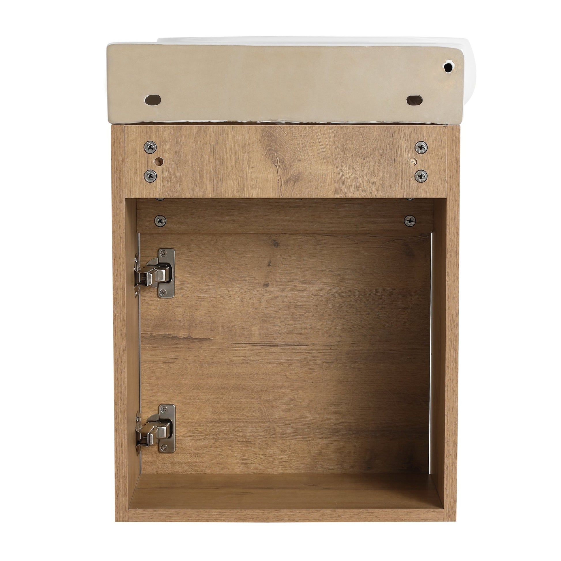 Soft Close Doors Bathroom Vanity With Sink,16 Inch For Small Bathroom - 1st Choice Furniture Direct