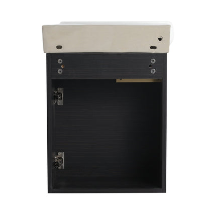 Soft Close Doors Bathroom Vanity With Sink,16 Inch For Small Bathroom - 1st Choice Furniture Direct