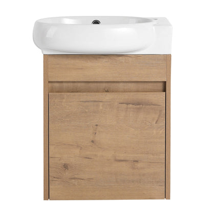 Soft Close Doors Bathroom Vanity With Sink,16 Inch For Small Bathroom - 1st Choice Furniture Direct