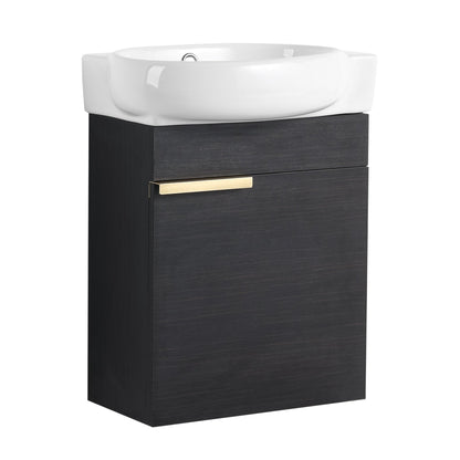 Soft Close Doors Bathroom Vanity With Sink,16 Inch For Small Bathroom - 1st Choice Furniture Direct