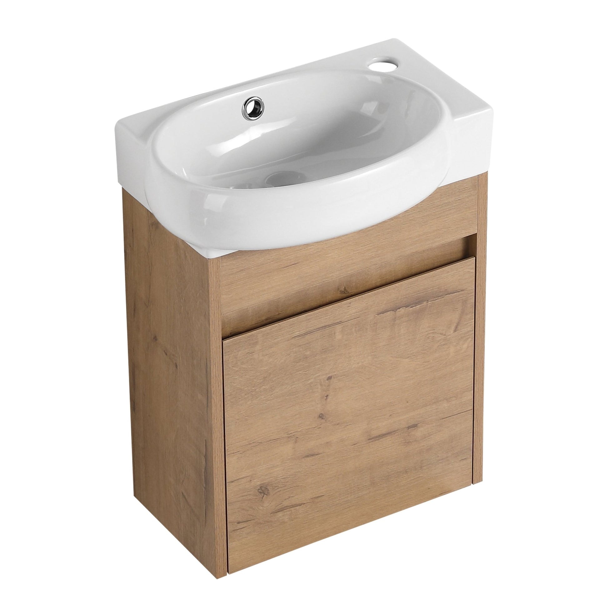 Soft Close Doors Bathroom Vanity With Sink,16 Inch For Small Bathroom - 1st Choice Furniture Direct