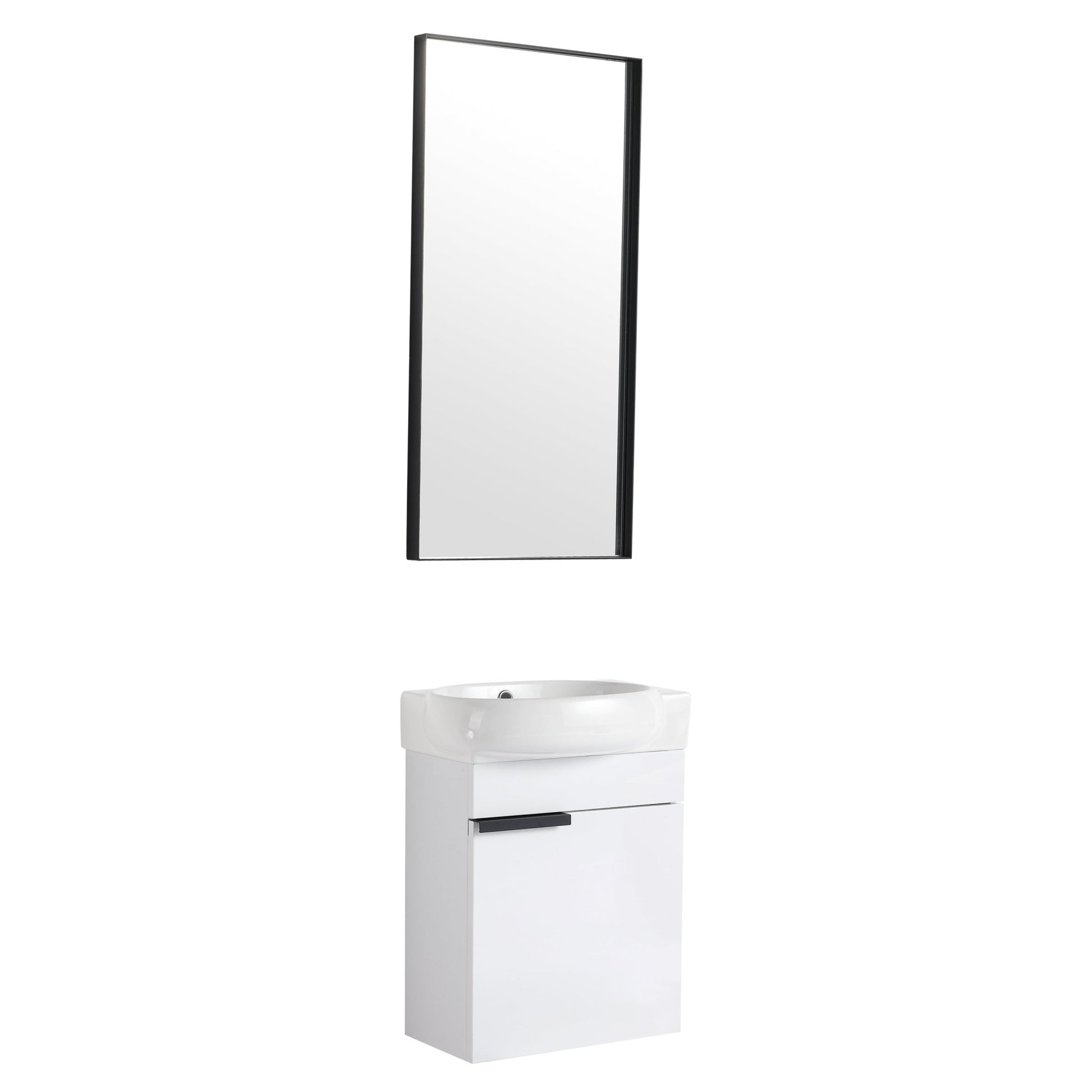 Soft Close Doors Bathroom Vanity With Sink,16 Inch For Small Bathroom - 1st Choice Furniture Direct