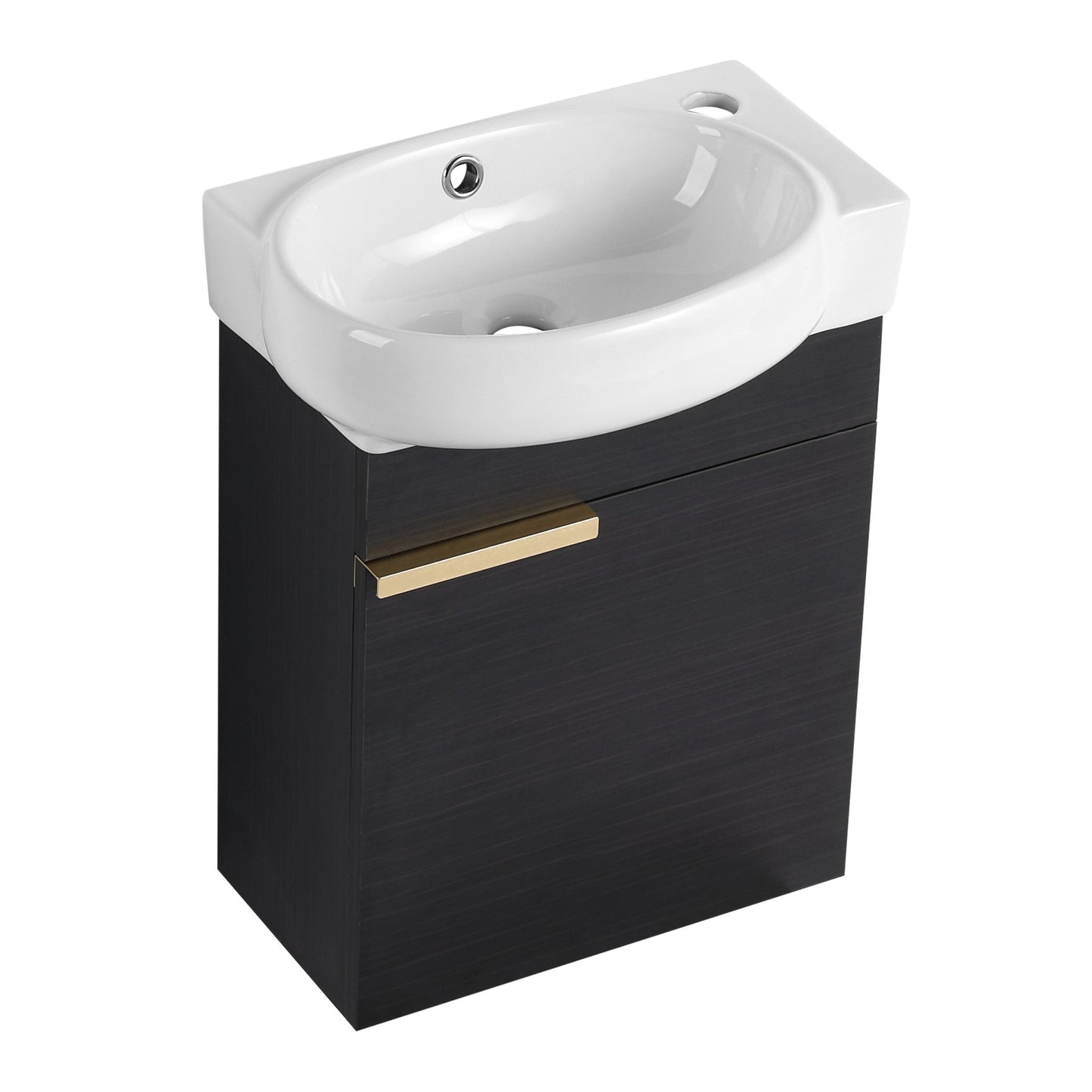 Soft Close Doors Bathroom Vanity With Sink,16 Inch For Small Bathroom - 1st Choice Furniture Direct