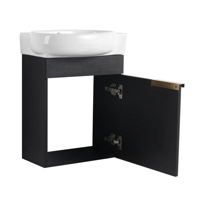 Soft Close Doors Bathroom Vanity With Sink,16 Inch For Small Bathroom - 1st Choice Furniture Direct