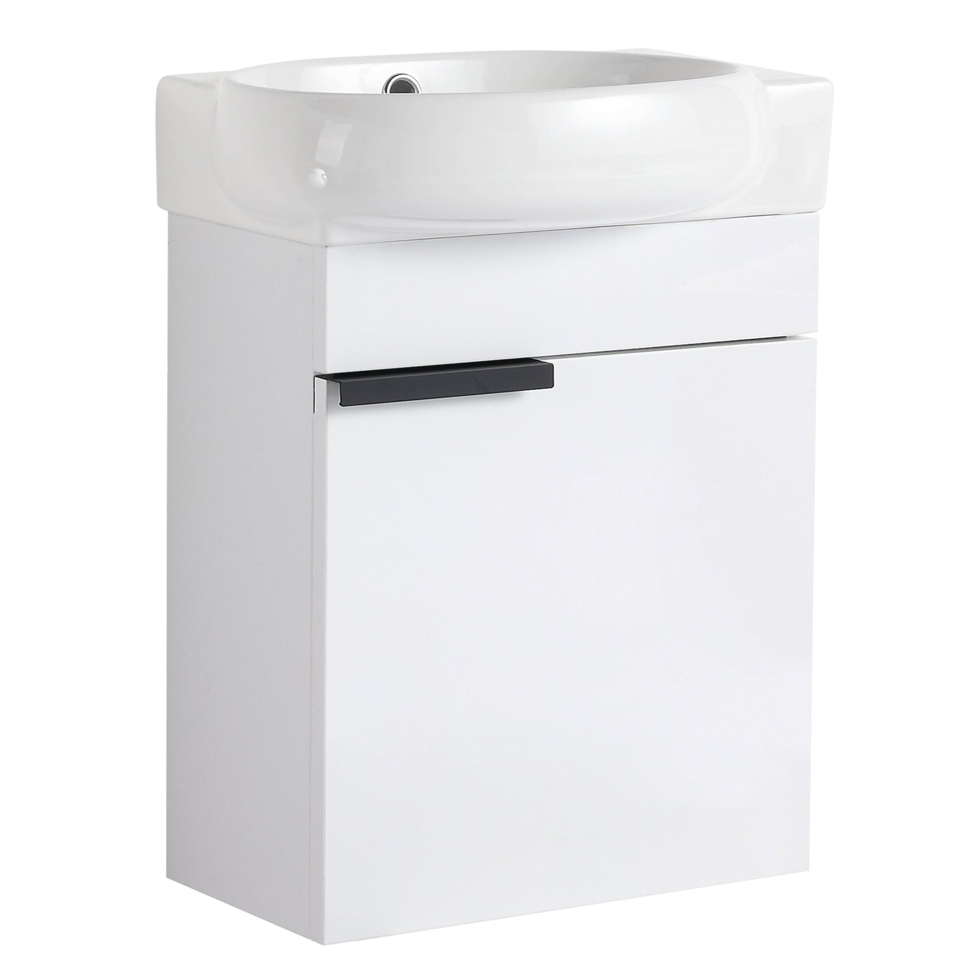 Soft Close Doors Bathroom Vanity With Sink,16 Inch For Small Bathroom - 1st Choice Furniture Direct