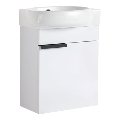 Soft Close Doors Bathroom Vanity With Sink,16 Inch For Small Bathroom - 1st Choice Furniture Direct