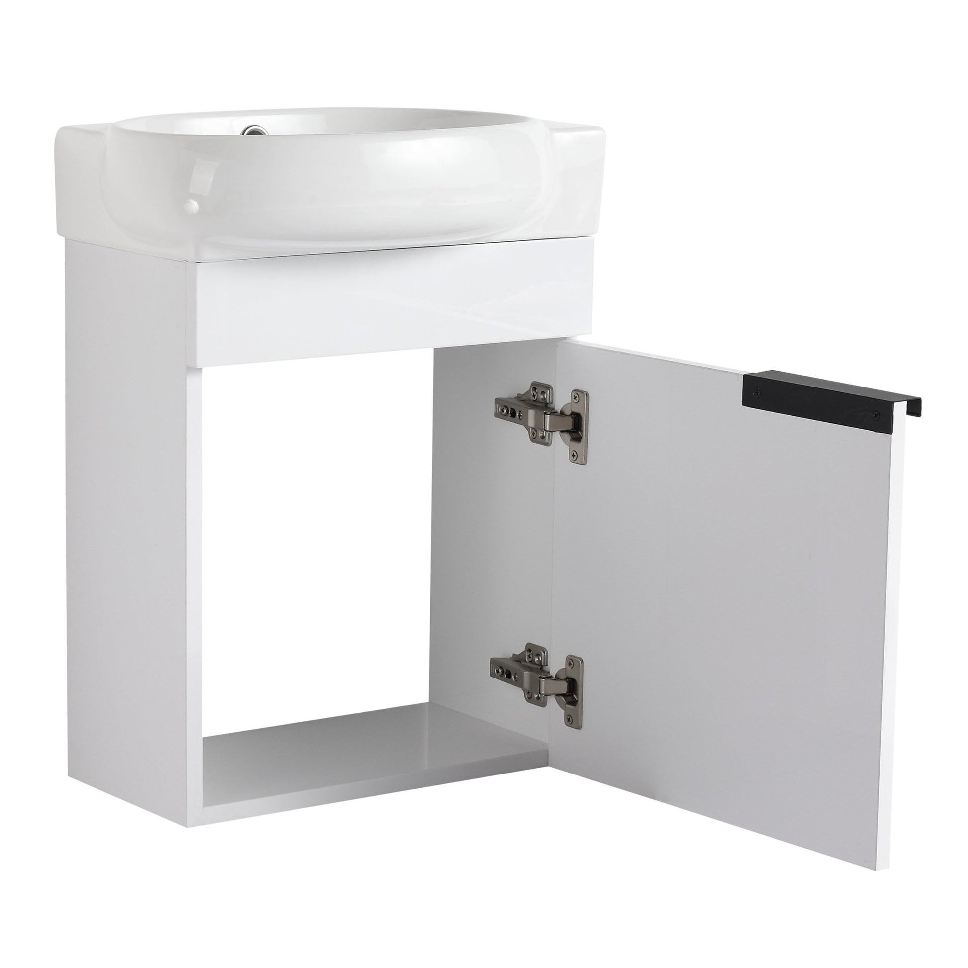 Soft Close Doors Bathroom Vanity With Sink,16 Inch For Small Bathroom - 1st Choice Furniture Direct