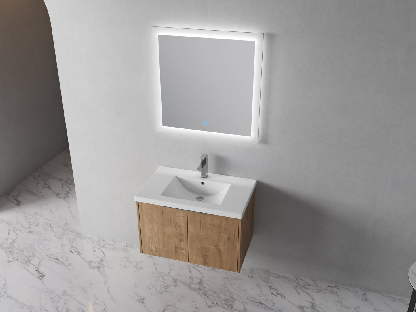 Soft Close Doors Bathroom Vanity With Sink,30 Inch For Small Bathroom,30x18-00630 IMO(KD-Packing) - 1st Choice Furniture Direct
