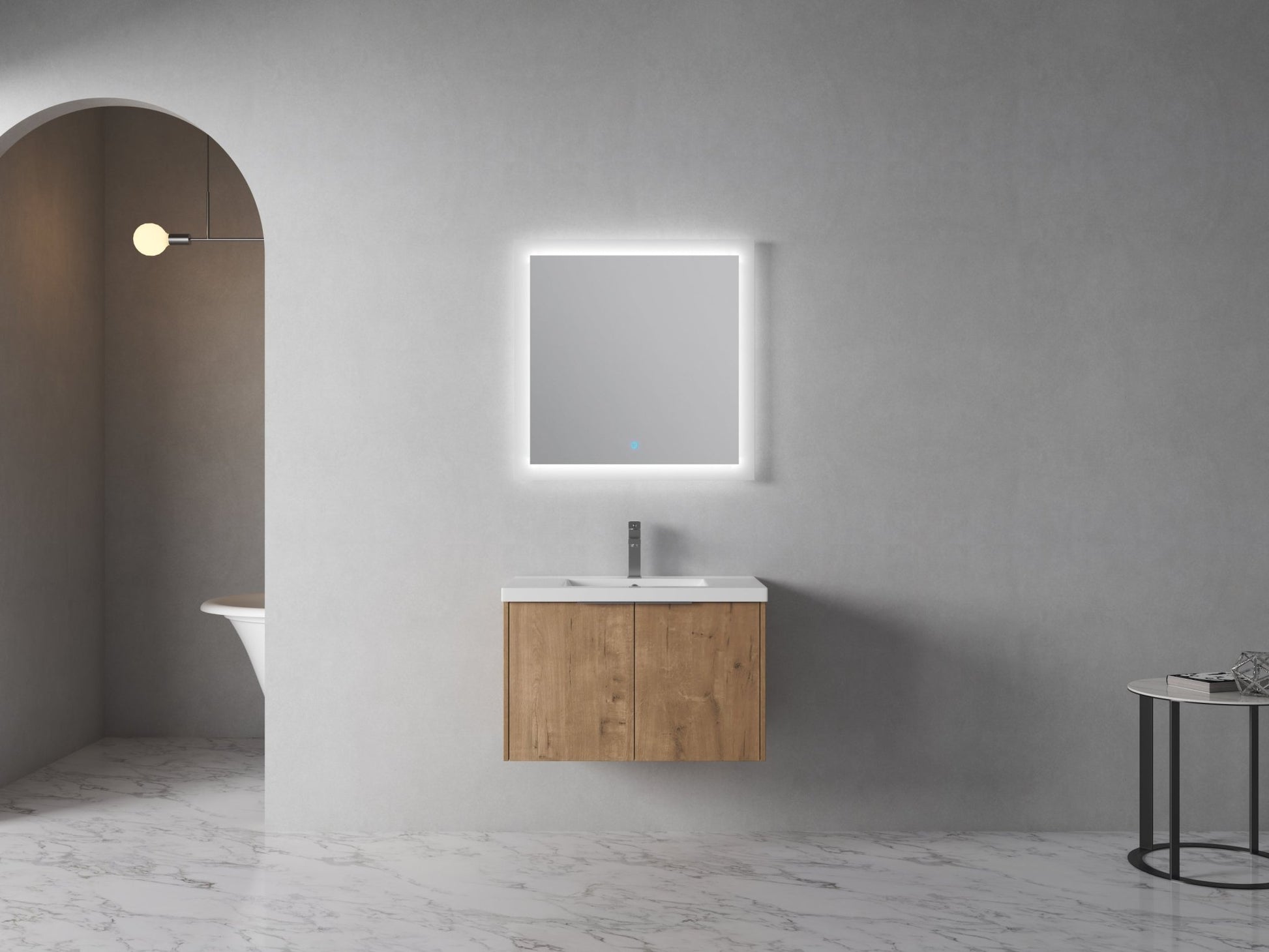 Soft Close Doors Bathroom Vanity With Sink,30 Inch For Small Bathroom,30x18-00630 IMO(KD-Packing) - 1st Choice Furniture Direct