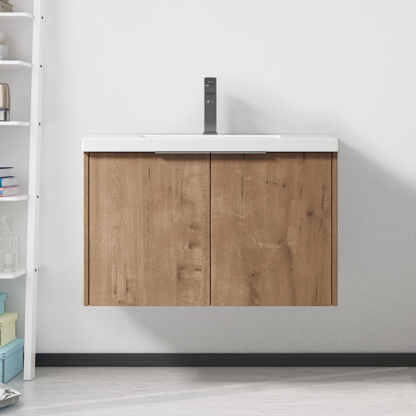 Soft Close Doors Bathroom Vanity With Sink,30 Inch For Small Bathroom,30x18-00630 IMO(KD-Packing) - 1st Choice Furniture Direct