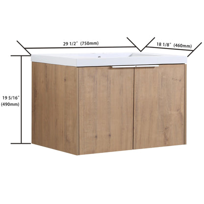 Soft Close Doors Bathroom Vanity With Sink,30 Inch For Small Bathroom,30x18-00630 IMO(KD-Packing) - 1st Choice Furniture Direct