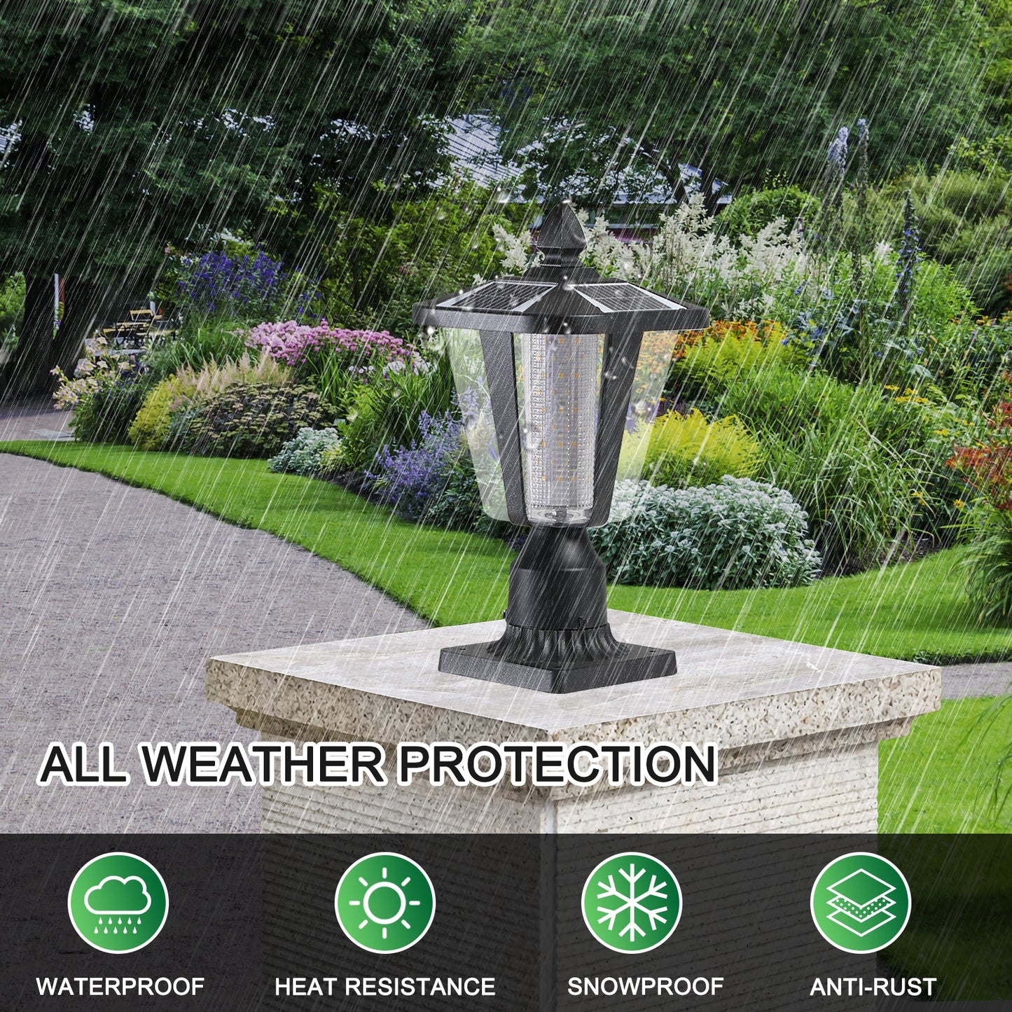 Solar Powered Outdoor Lantern LED Garden Pathway Light - 1st Choice Furniture Direct