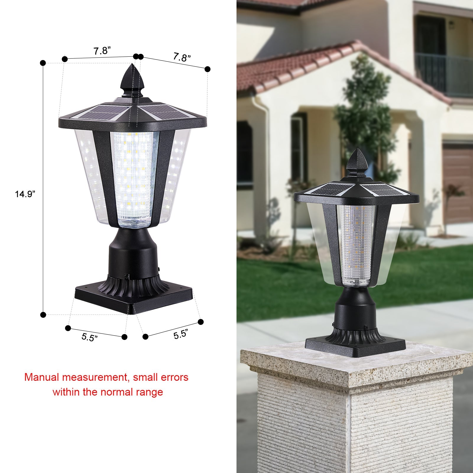 Solar Powered Outdoor Lantern LED Garden Pathway Light - 1st Choice Furniture Direct