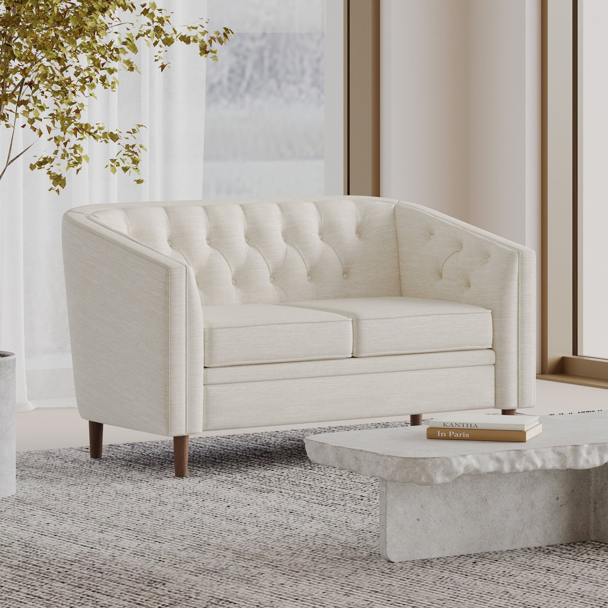 Sophisticated Loveseat with Diamond - Stitched Detailing - 1st Choice Furniture Direct