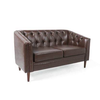 Sophisticated Loveseat with Diamond - Stitched Detailing - 1st Choice Furniture Direct