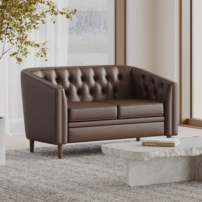 Sophisticated Loveseat with Diamond - Stitched Detailing - 1st Choice Furniture Direct