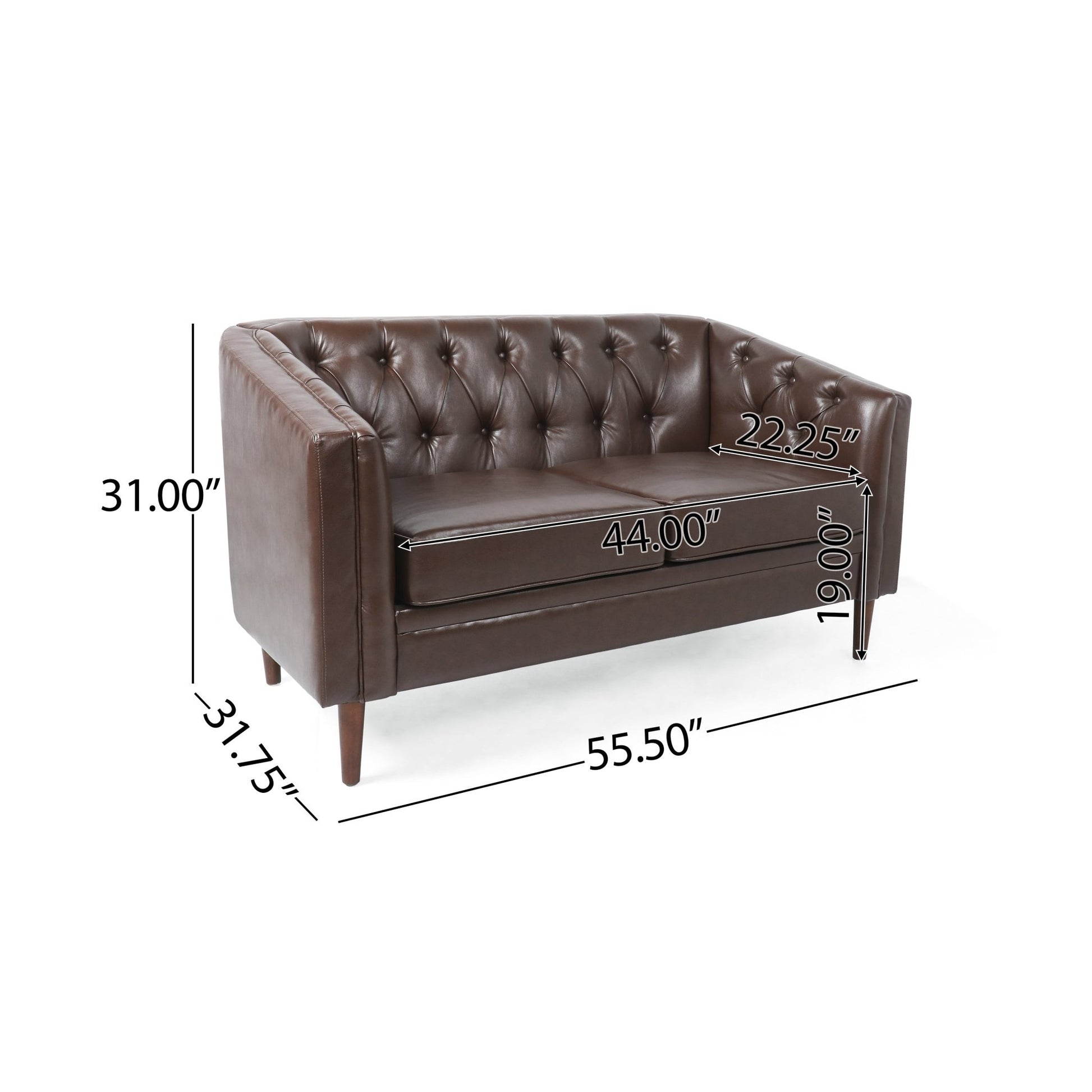 Sophisticated Loveseat with Diamond - Stitched Detailing - 1st Choice Furniture Direct