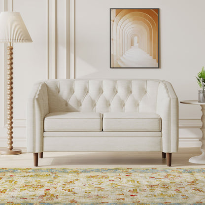 Sophisticated Loveseat with Diamond - Stitched Detailing - 1st Choice Furniture Direct