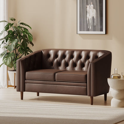 Sophisticated Loveseat with Diamond - Stitched Detailing - 1st Choice Furniture Direct