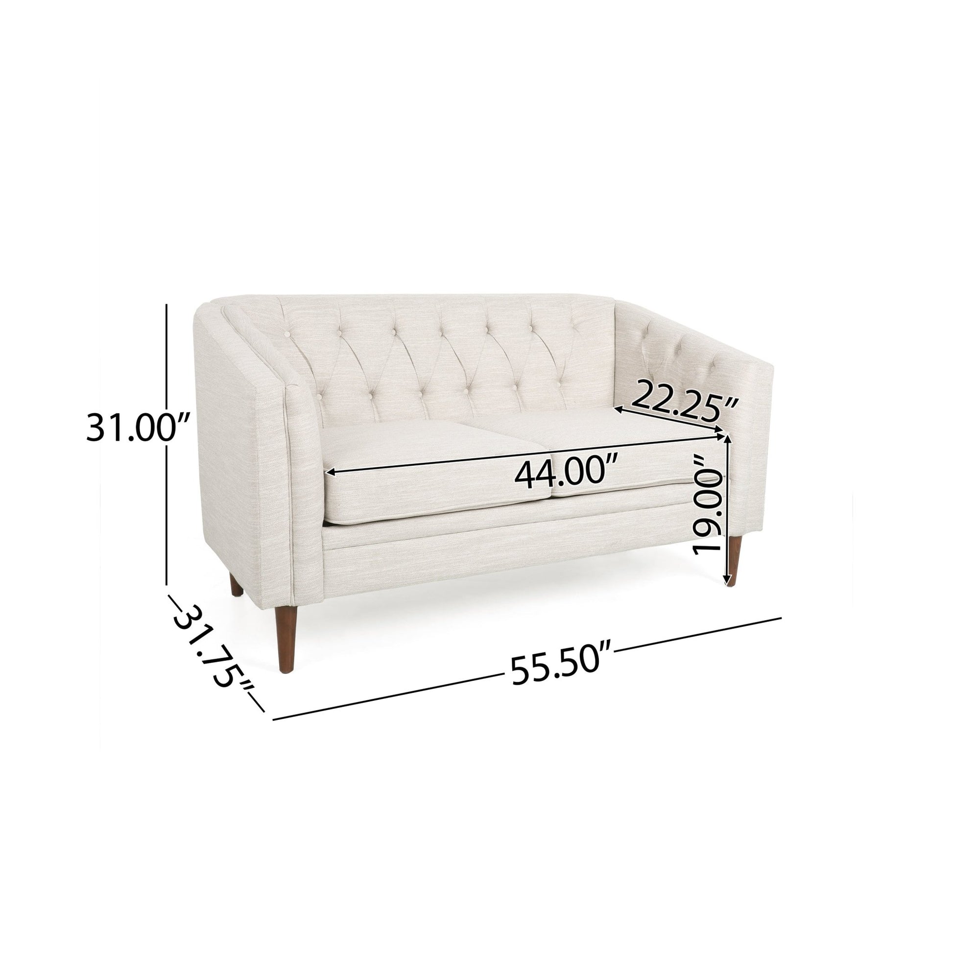 Sophisticated Loveseat with Diamond - Stitched Detailing - 1st Choice Furniture Direct