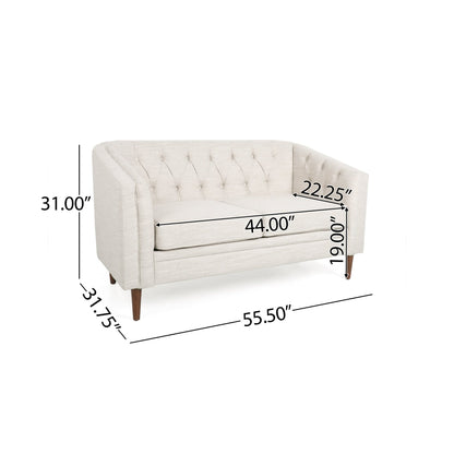 Sophisticated Loveseat with Diamond - Stitched Detailing - 1st Choice Furniture Direct