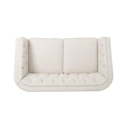 Sophisticated Loveseat with Diamond - Stitched Detailing - 1st Choice Furniture Direct