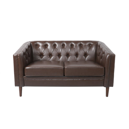 Sophisticated Loveseat with Diamond - Stitched Detailing - 1st Choice Furniture Direct