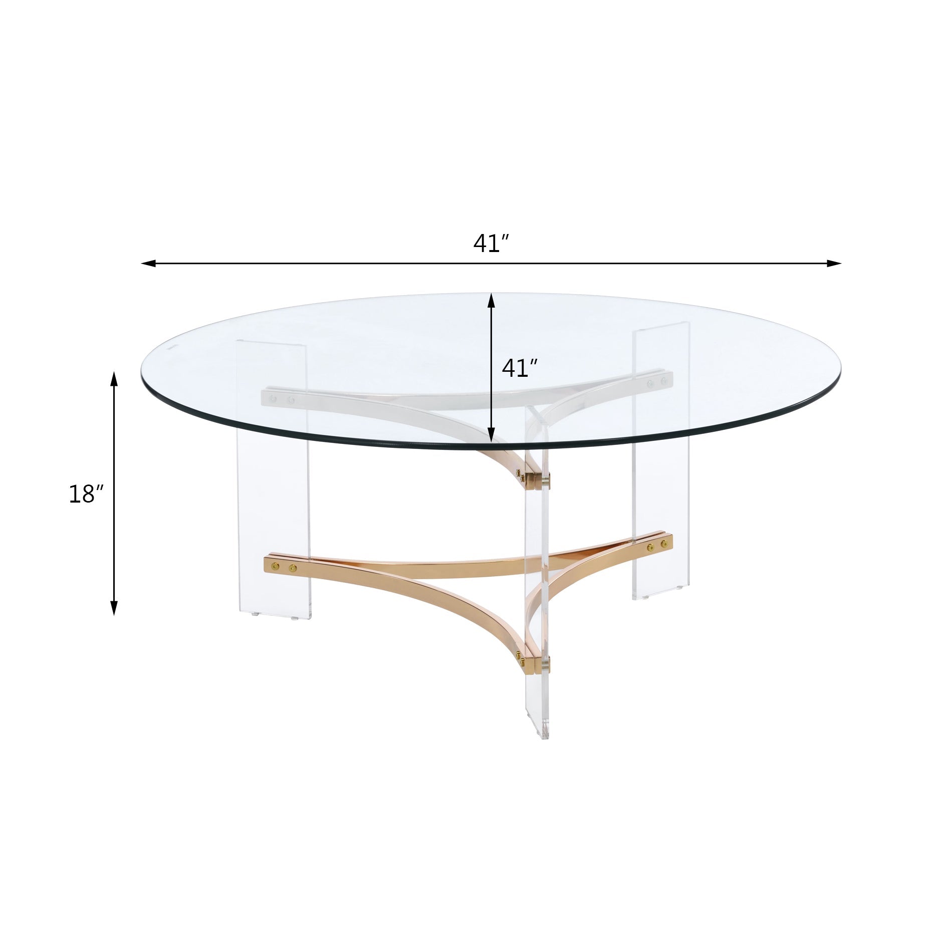 Sosi Gold Finish Coffee Table - 1st Choice Furniture Direct