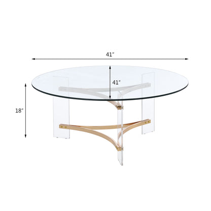 Sosi Gold Finish Coffee Table - 1st Choice Furniture Direct